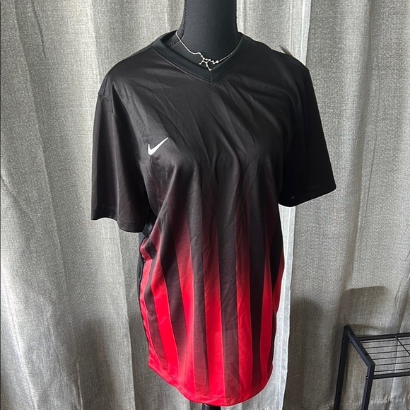 Nike Black and Red Gradient Sports Jersey - Picture 1 of 5